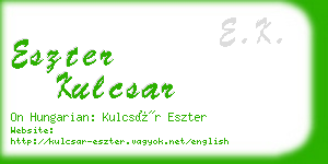 eszter kulcsar business card